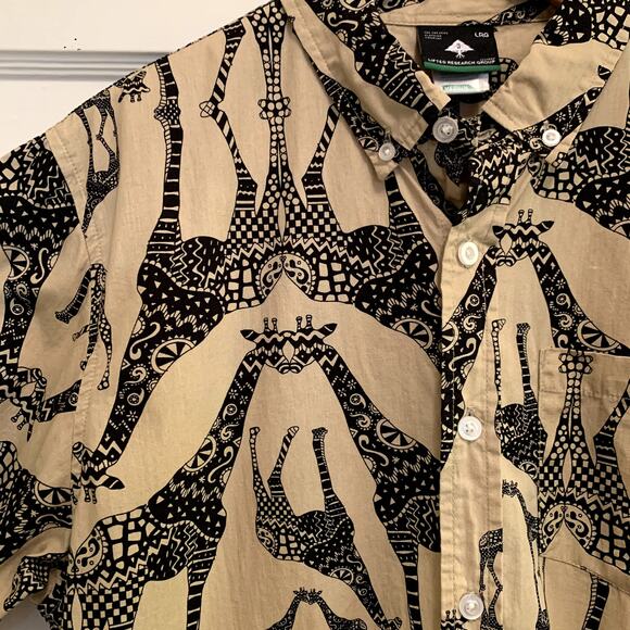 Vintage Y2K LRG Short Sleeve Button Down Shirt Mens Size M Giraffe Safari Casual - Picture 4 of 8